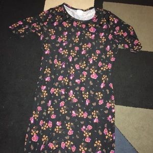 LuLaRoe XL Julia dress - black floral!